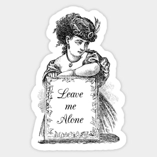 Dramabite Classical Art Memes Leave Me Alone Victorian Lady Sticker